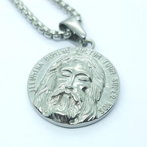 Jesus Christ Pendant Necklace Holy Shroud of Turin Medallion