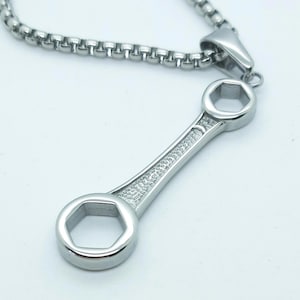 Collier clé, collier pendentif outil, pendentif mécanique, collier clé