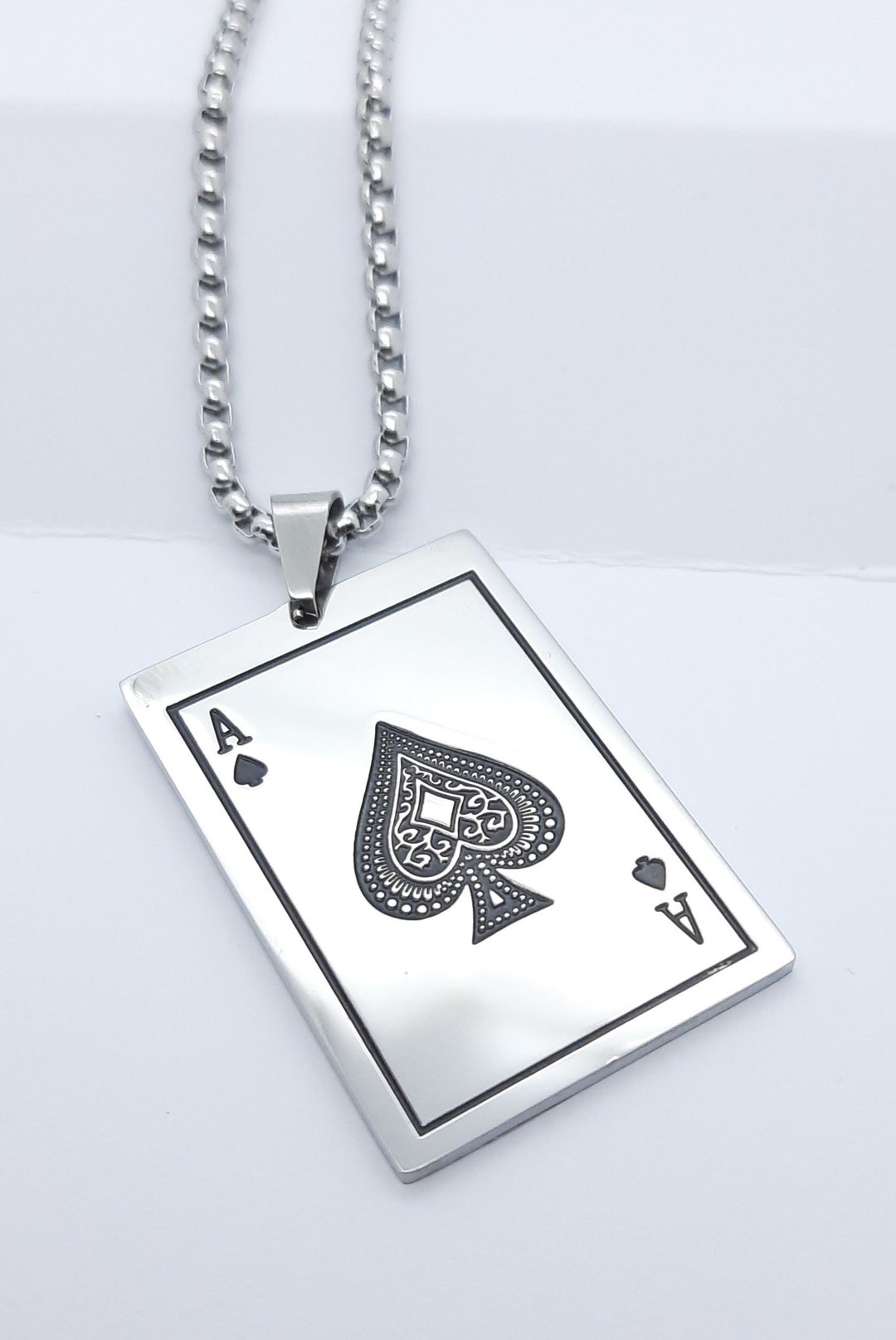 Hip-Hop Hipster Ace of Spades Necklace for Men and Women Personality  Playing Card Pendant - China Stainless Steel Necklace and Hip Hop Jewelry  price | Made-in-China.com