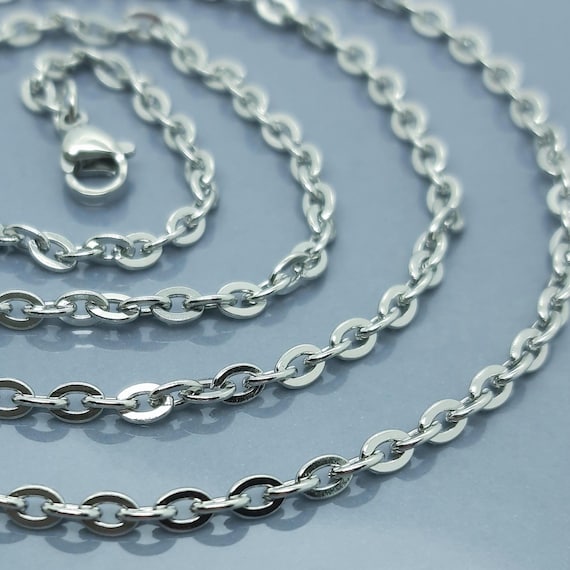 Cable Chain Necklace Minimalist O Link - Etsy