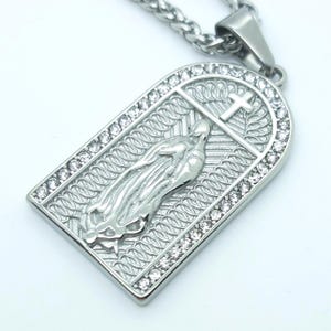Virgin Mary pendant necklace Mother of God Madonna holy Catholic necklace