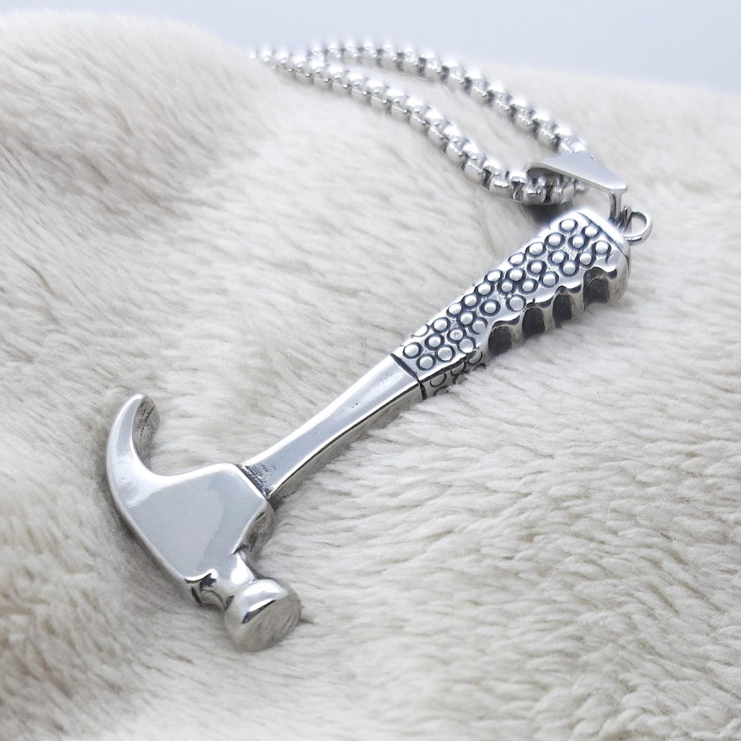 Buy Hammer Mens Pendant Necklace DIY Tool Themed Accessories for