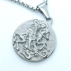 George and dragon pendant necklace st. george symbol of good pendants for men
