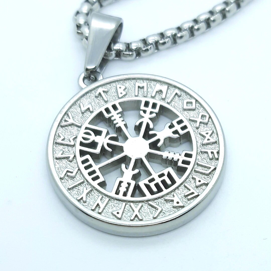 Runic Helm Viking Helm of Awe, Runic Compass Pendant, Vegvisir, Icelandic Staves ...