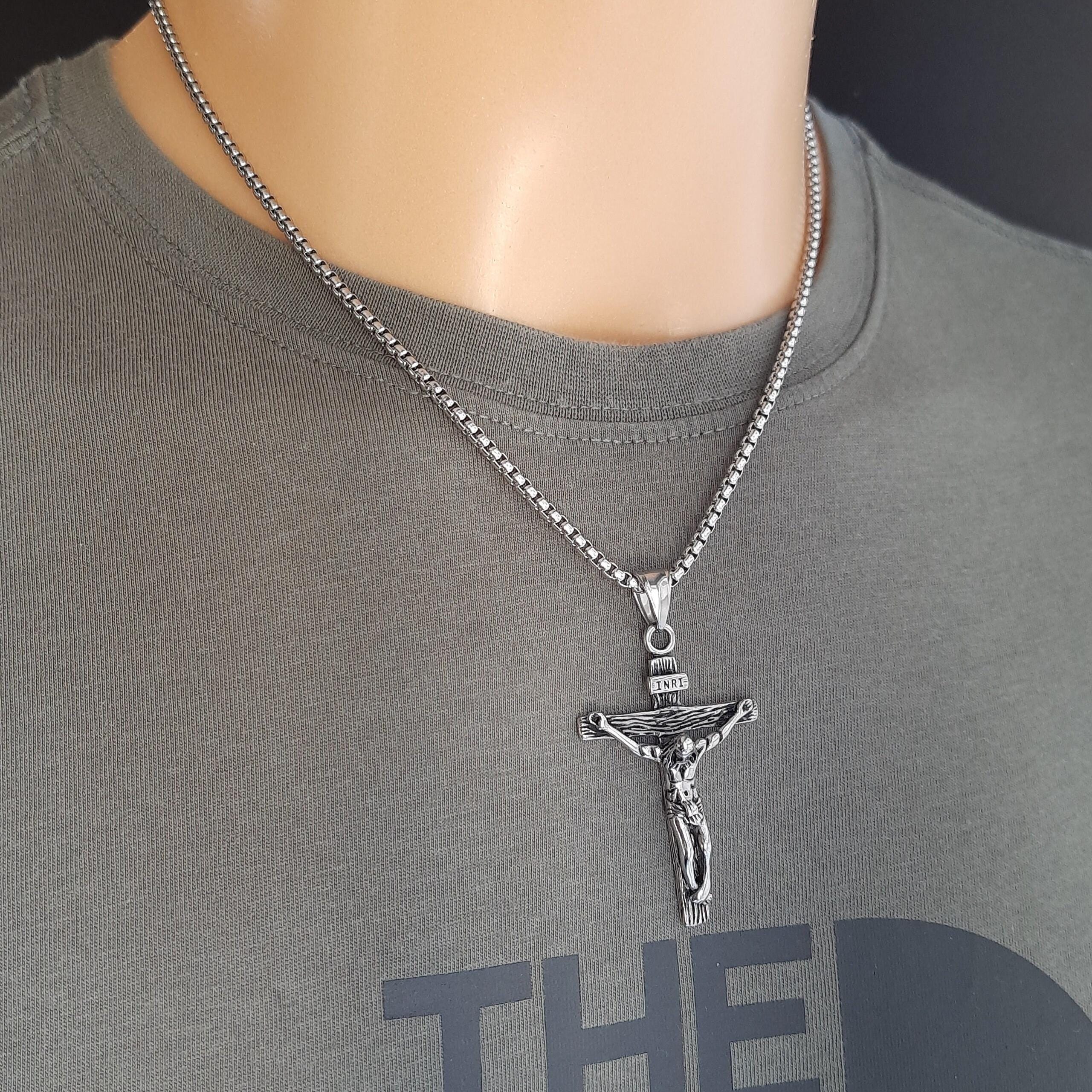 十字架ペンダントネックレス：キリスト教の宗教的な贈り物 - Etsy 日本