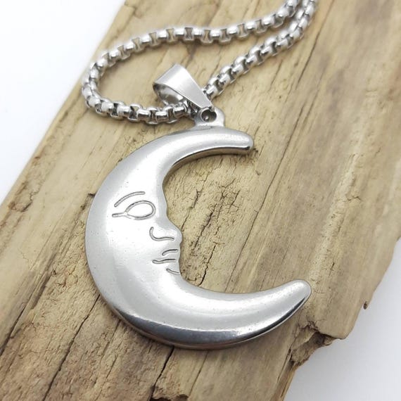 Collana Con Ciondolo Mezzaluna Gotica In Lega – Gioiello Nero Per Donne E Ragazze, Regalo Originale Per Amiche E Figlie