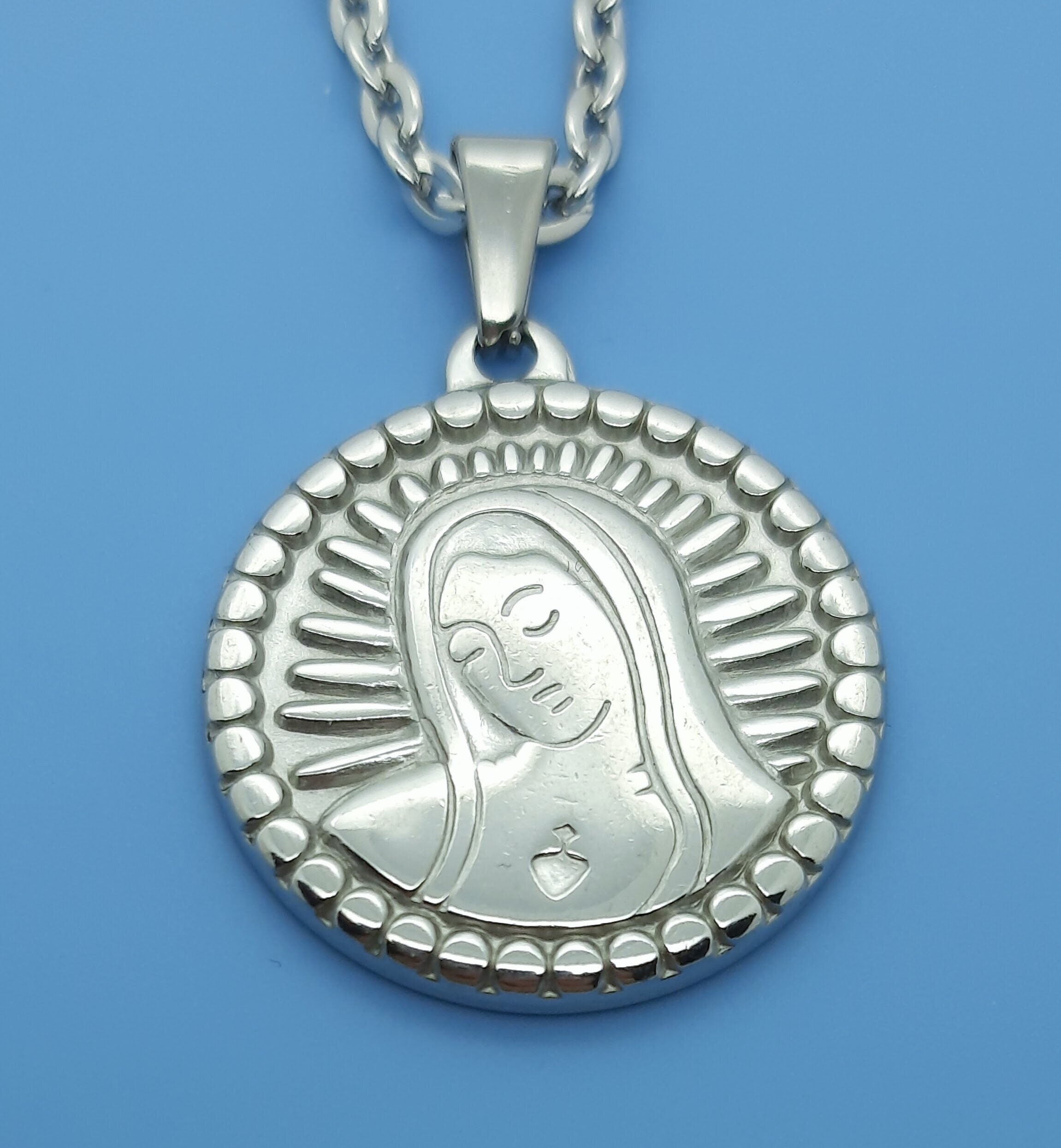 Virgin Mary Necklace Holy Madonna Pendant Our Lady Mother of