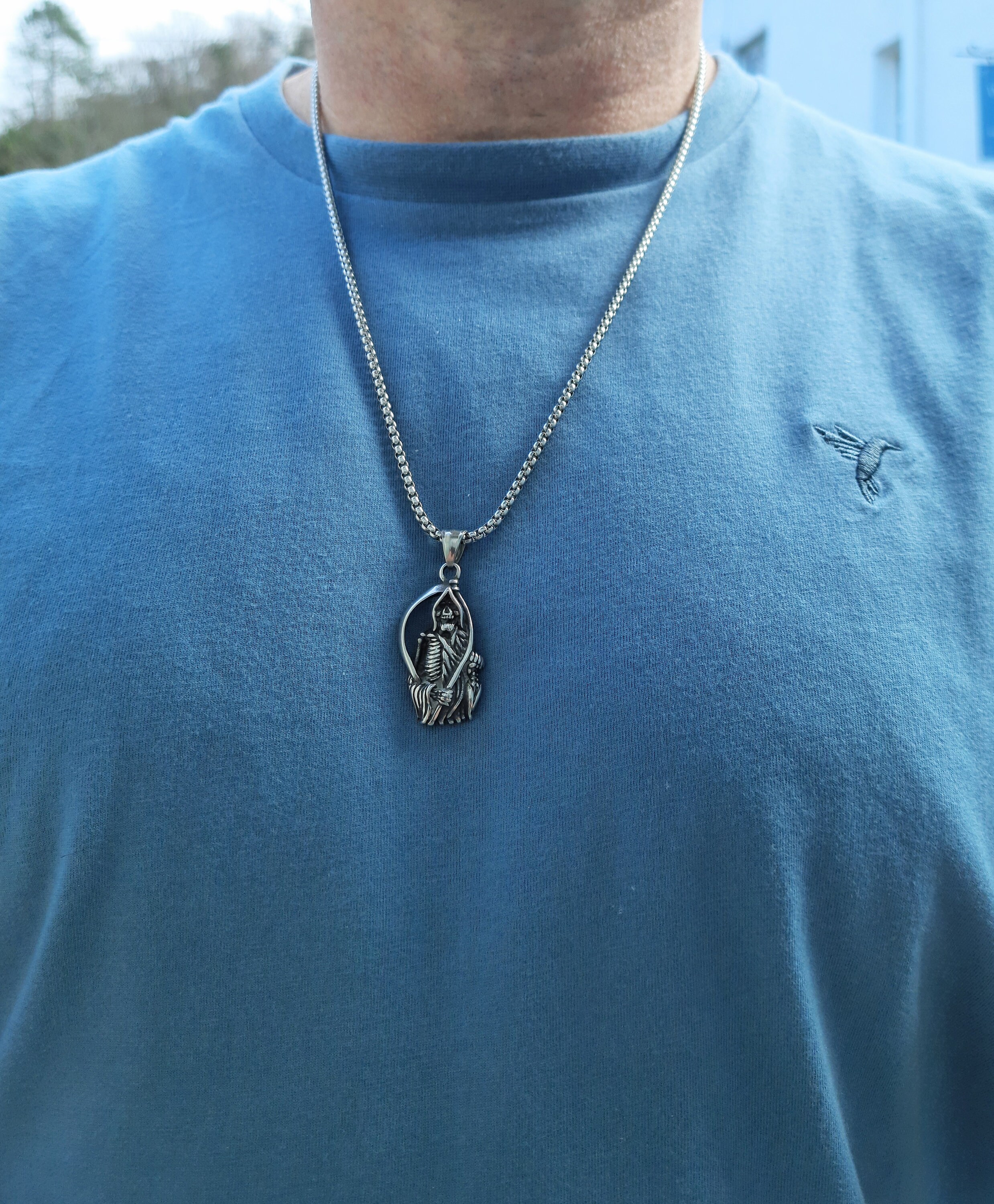14K Gold Grim Reaper Pendant Alchemy Reaper