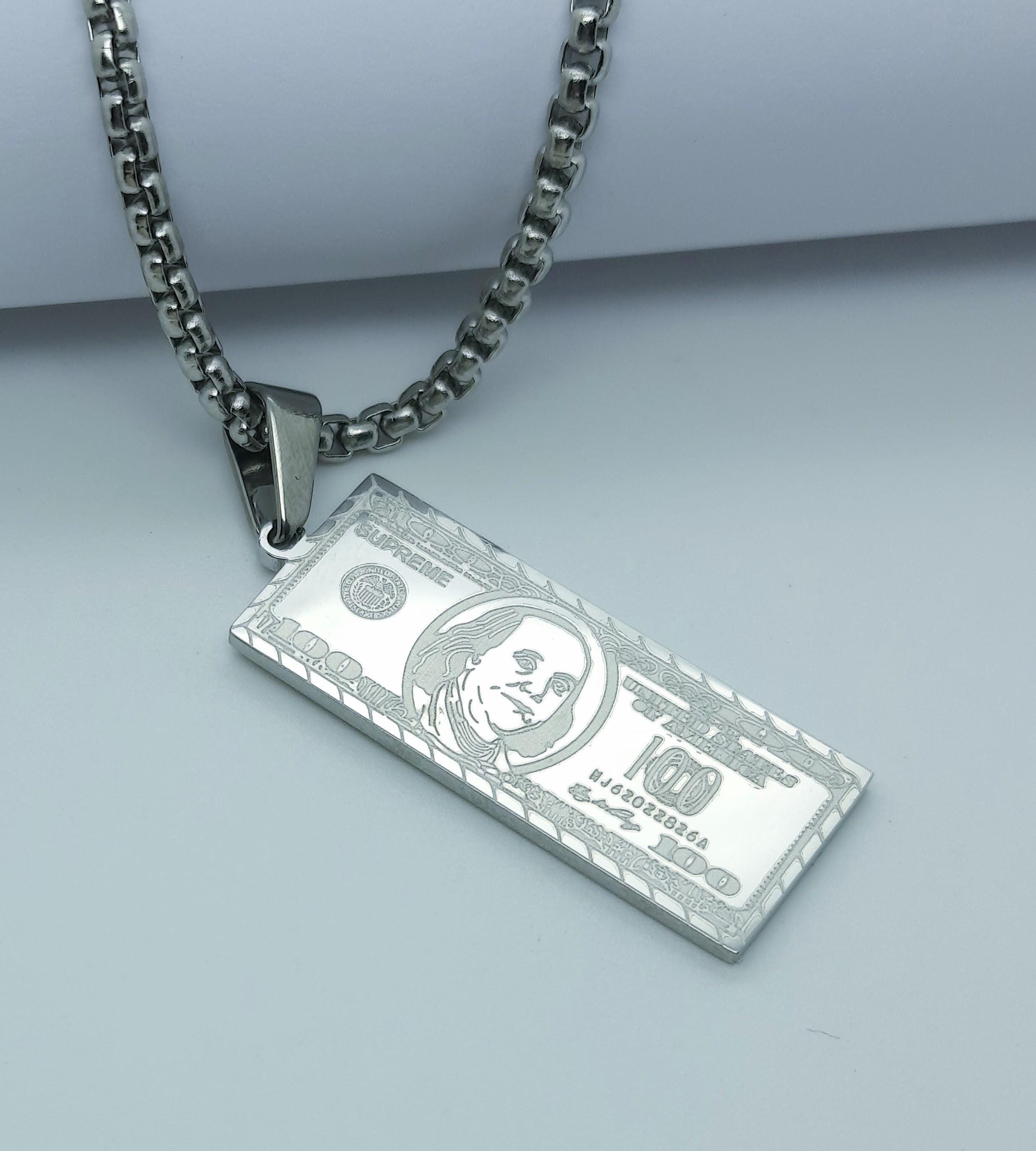 Jewellery Bill Pendant Supreme 100 Dollar Bill Chain Creative