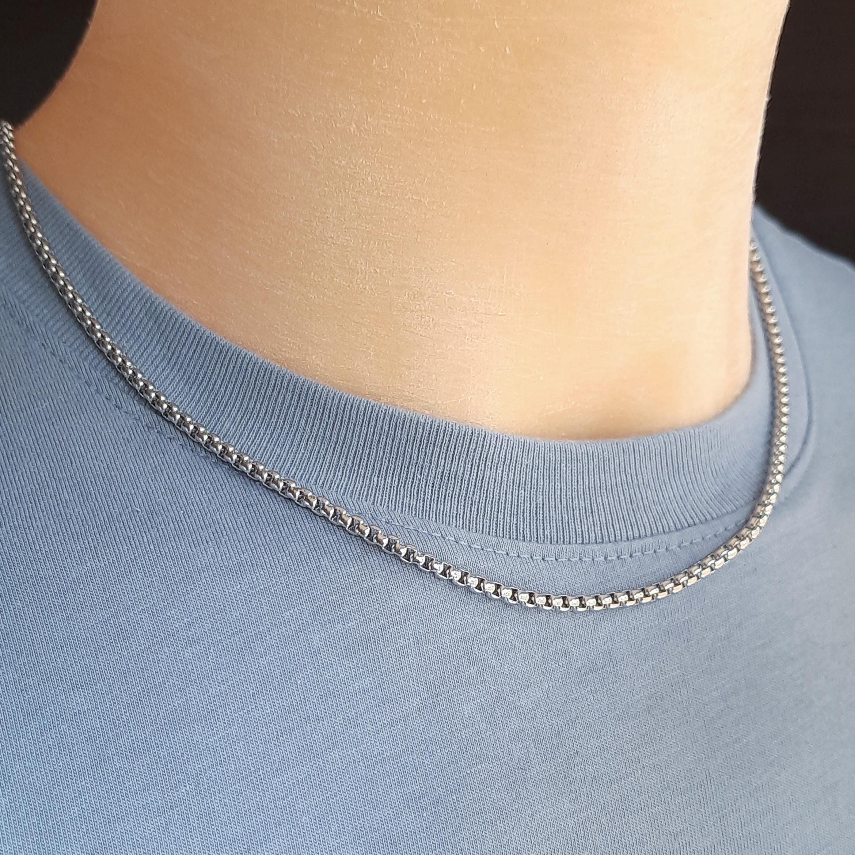 n*e様 BELIEVER JEWELRY k14 ボックスチェーンネックレス ボックスチェーンネックレス ミニマリスト メンズジュエリー - Etsy 日本