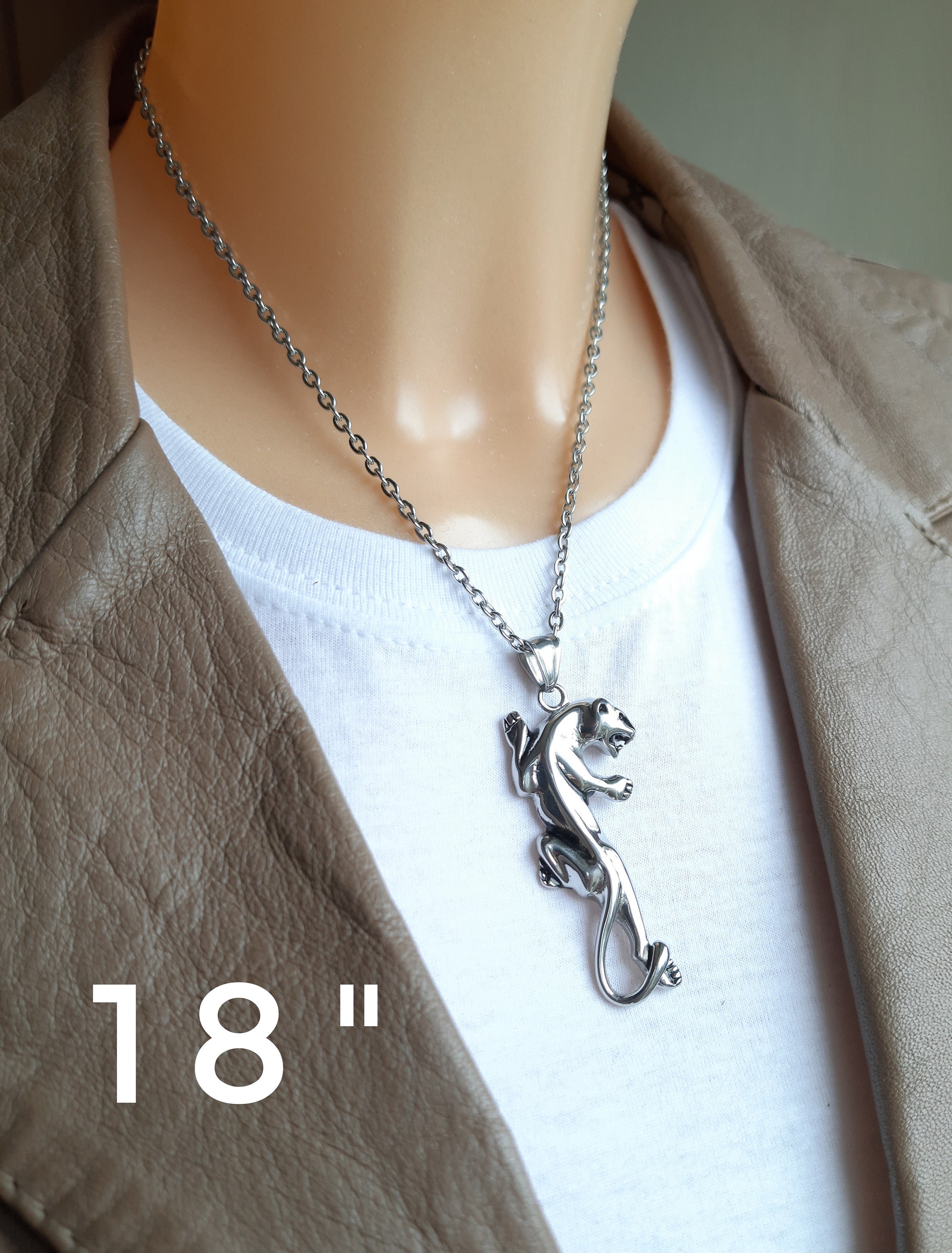 Jaguar Necklace Mens Fashion Necklace Jaguar Pendant Panther Jaguar Necklace Mens Fashion Necklace Jaguar Pendant Panther