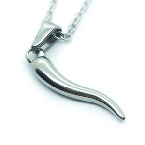 Italian horn necklace, dainty cornicello pendant, womens necklace, protection good luck charm