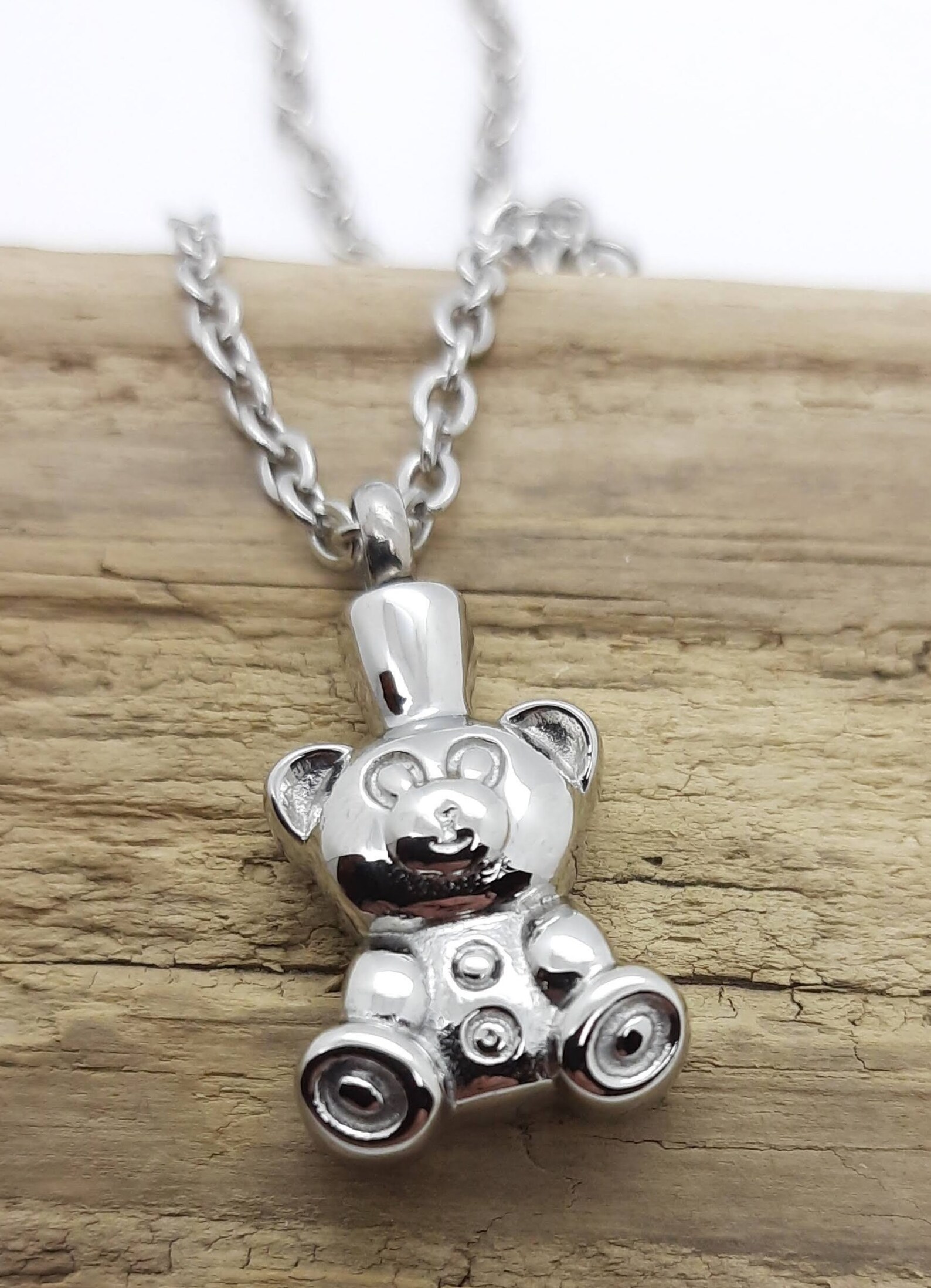 Teddy bear ashes necklace cremation pendant teddy bear urn | Etsy