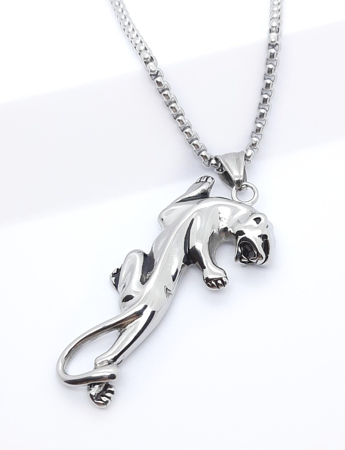 Jaguar Necklace Mens Fashion Necklace Jaguar Pendant Panther Etsy