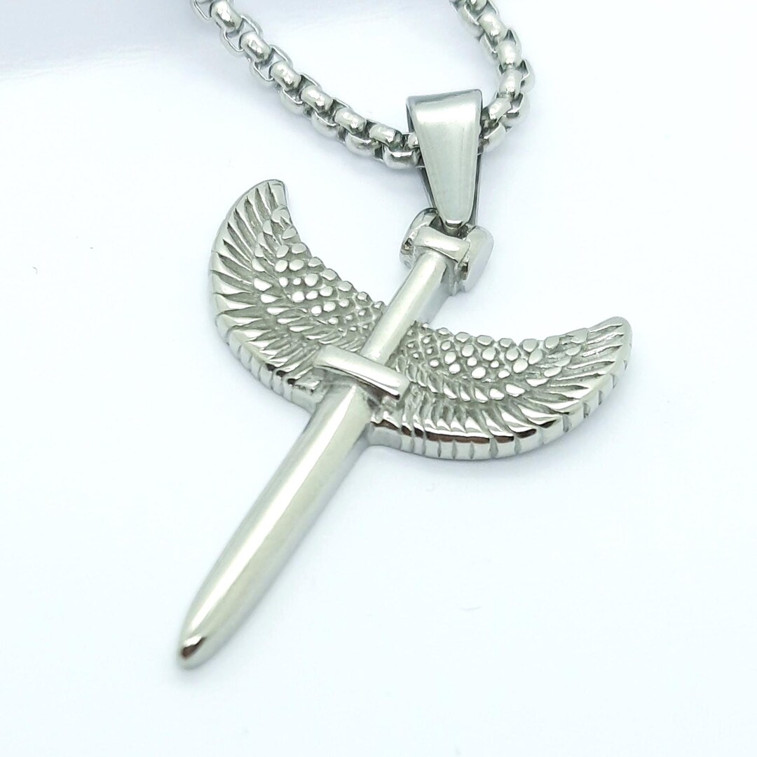 アクセサリー 925 Silver Winged Sword Pendant Necklace il_1080xN.6895484253_i0ba.jpg