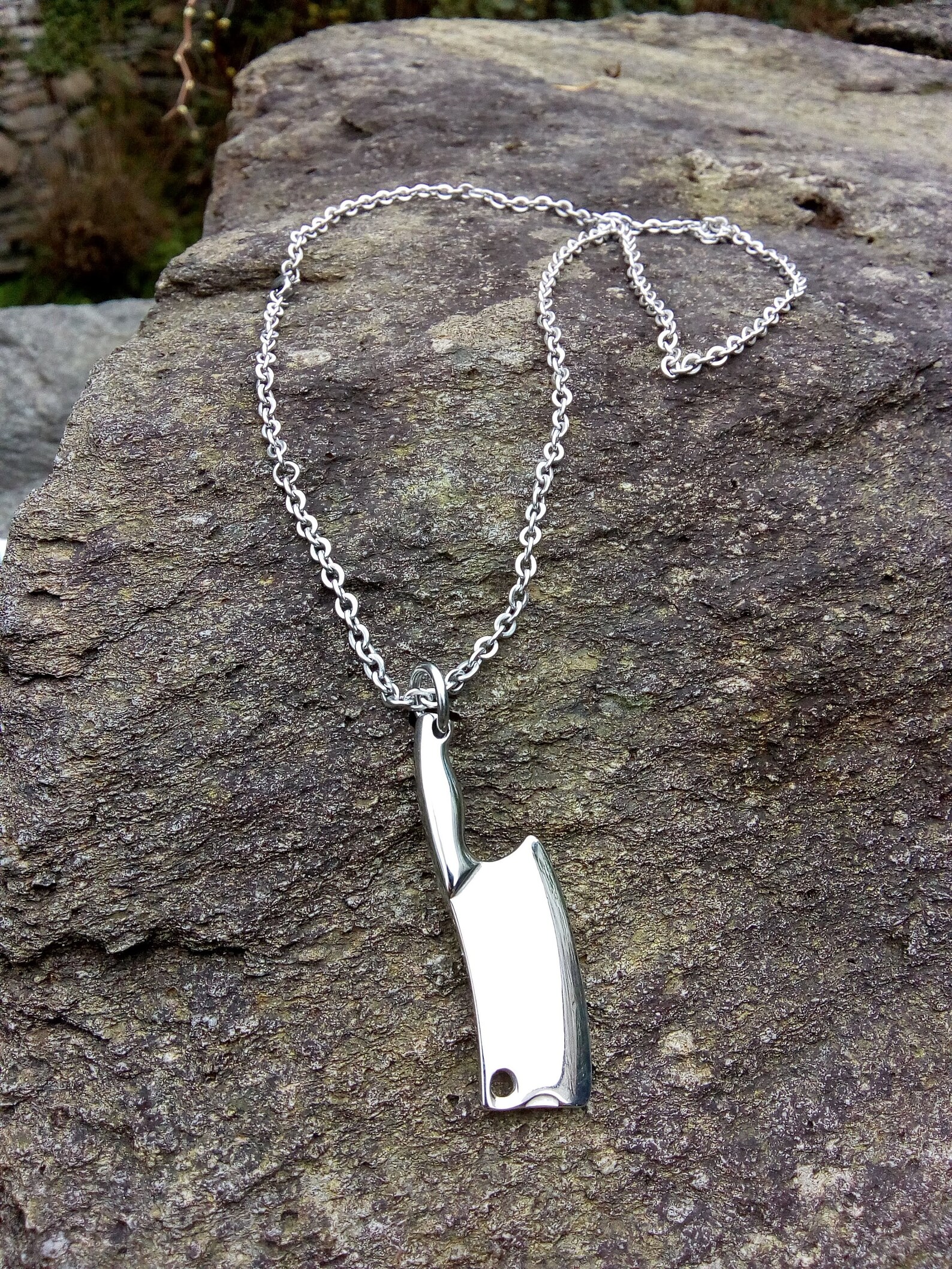 Meat cleaver necklace butchers knife pendant knife necklace Etsy