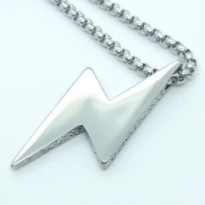 Collier pendentif éclair en argent colliers pour hommes éclair