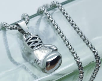 Boxing Glove Pendant Necklace: Sports Fashion Accessory