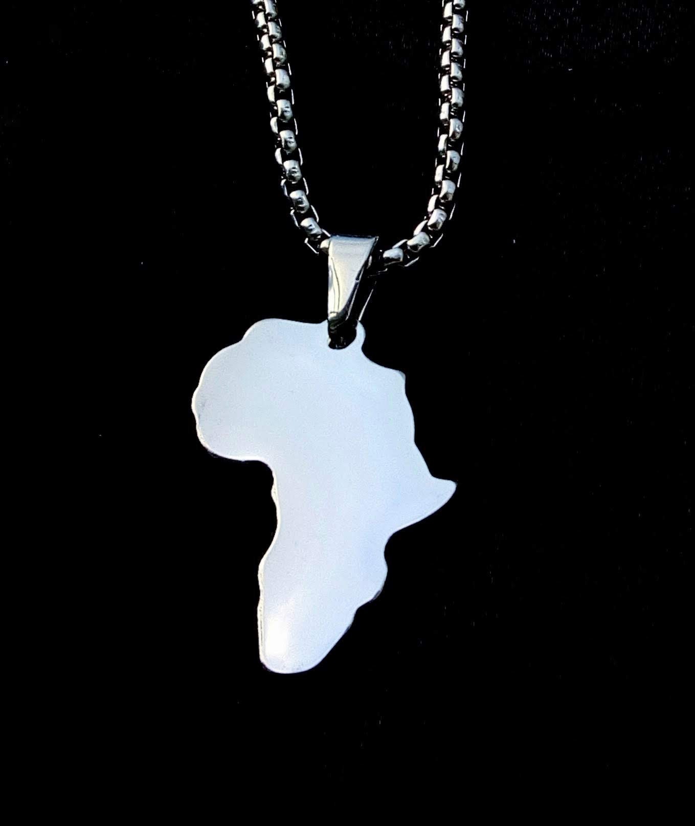 Afrika Kontinent Anhänger Afrika Halskette Edelstahl Etsy