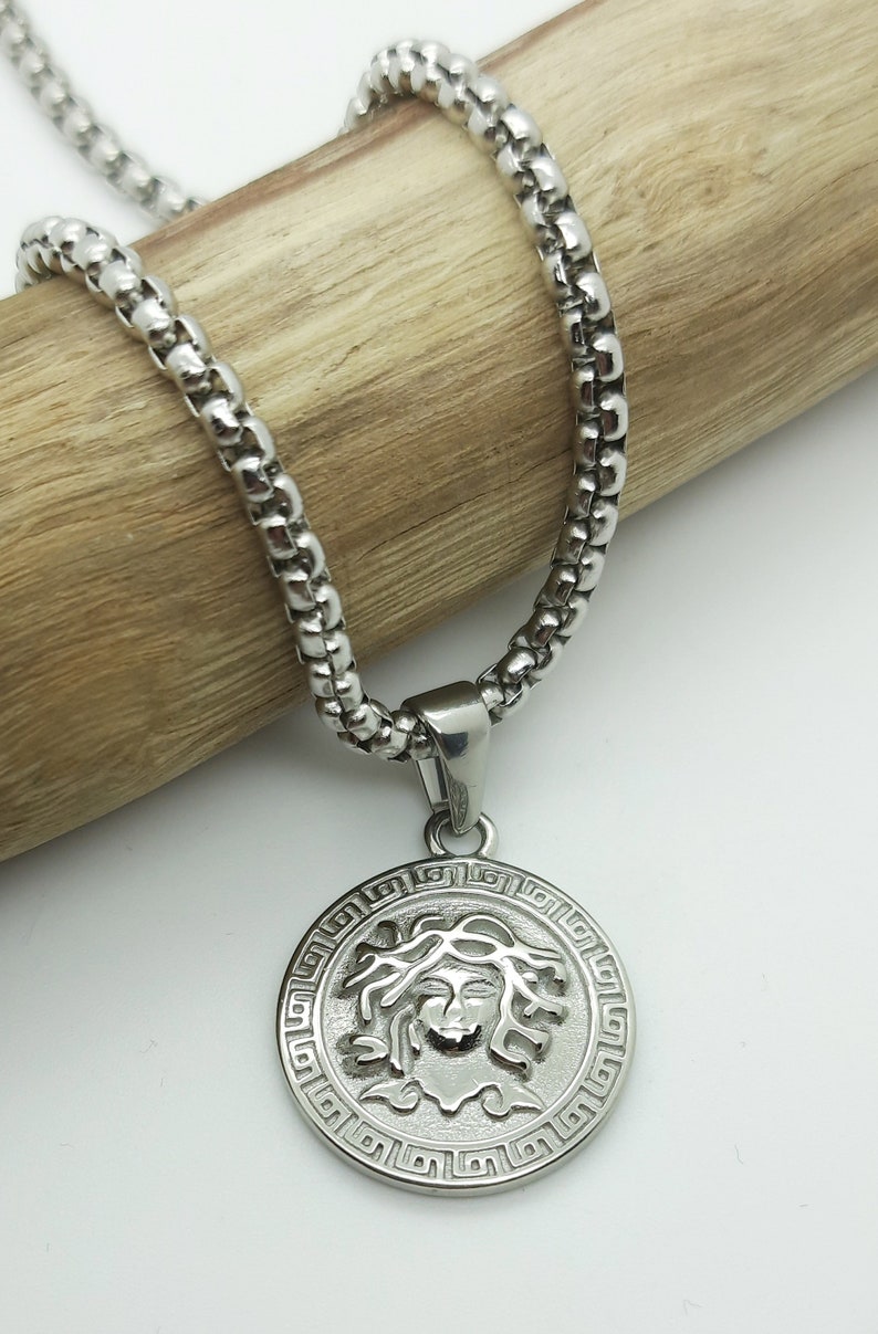 Medusa pendant necklace, silver medusa, necklaces for men, snowstarpendants