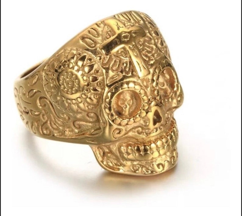 Katrina ring men woman Mexican Calavera skeleton ring Skull stainless steel ring hand made,