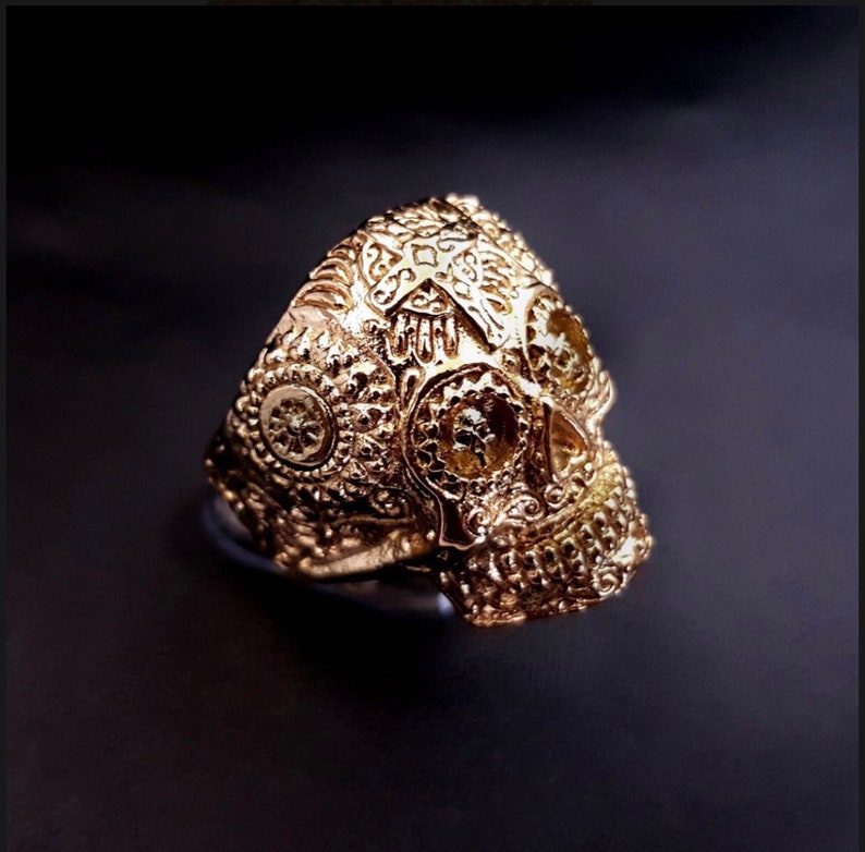 Katrina ring men woman Mexican Calavera skeleton ring Skull stainless steel ring hand made,