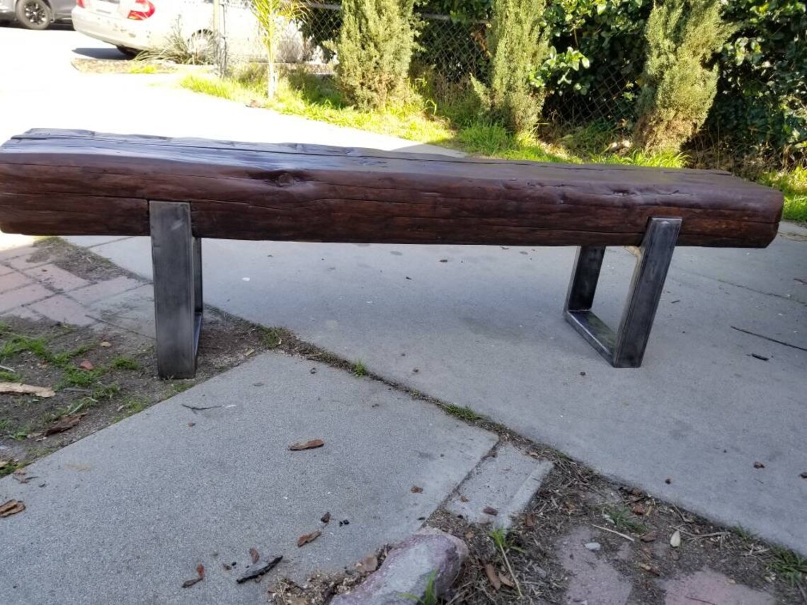 Unique Barn Beam Bench With Custom Legs. Entryway Bench Bed Etsy UK