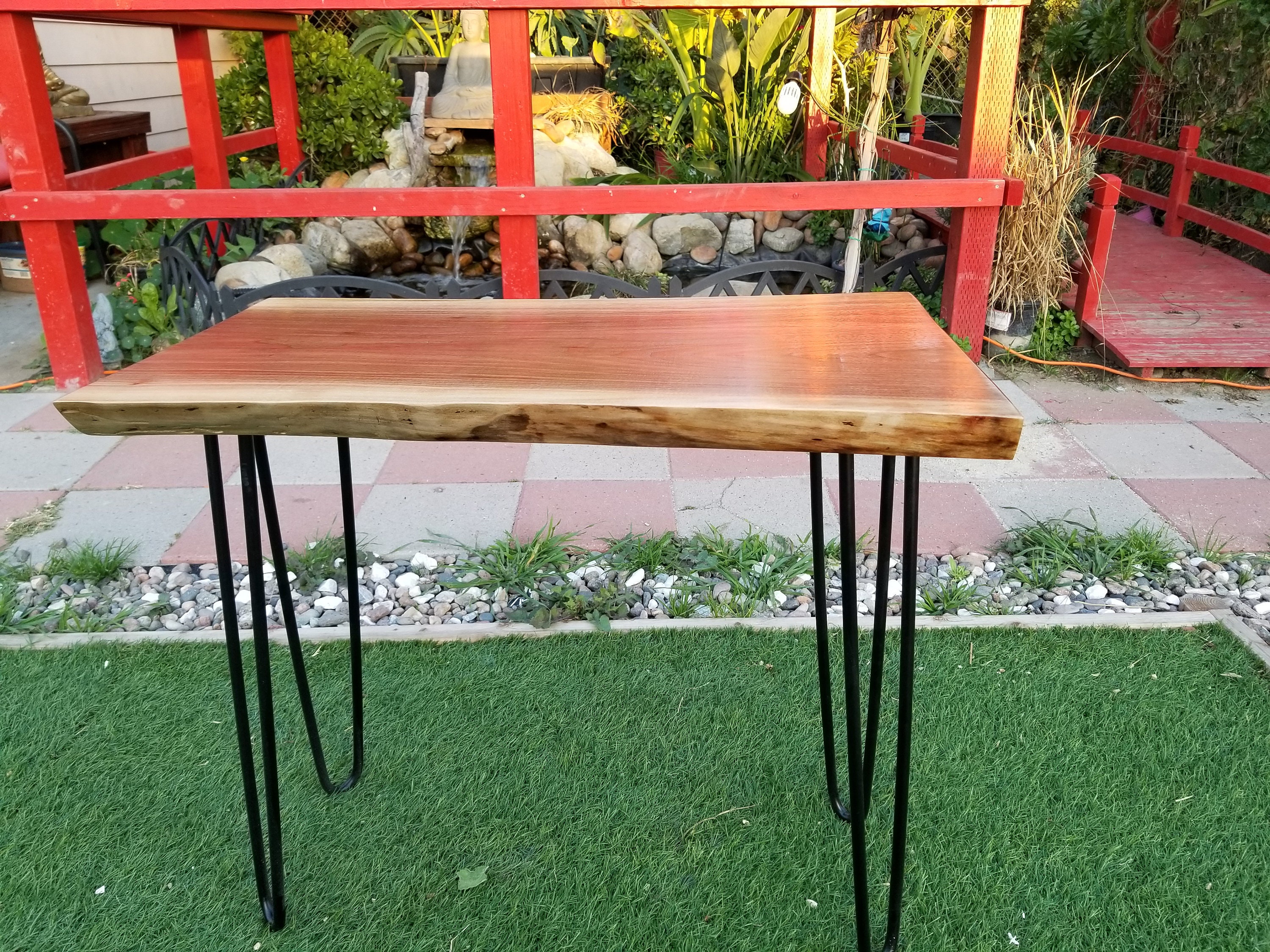 1416W Live Edge End Table Black Walnut Live Edge Side Etsy