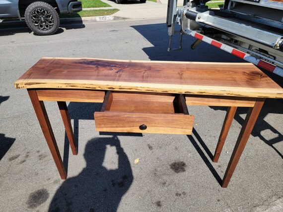 Live edge desk with drawers deals
