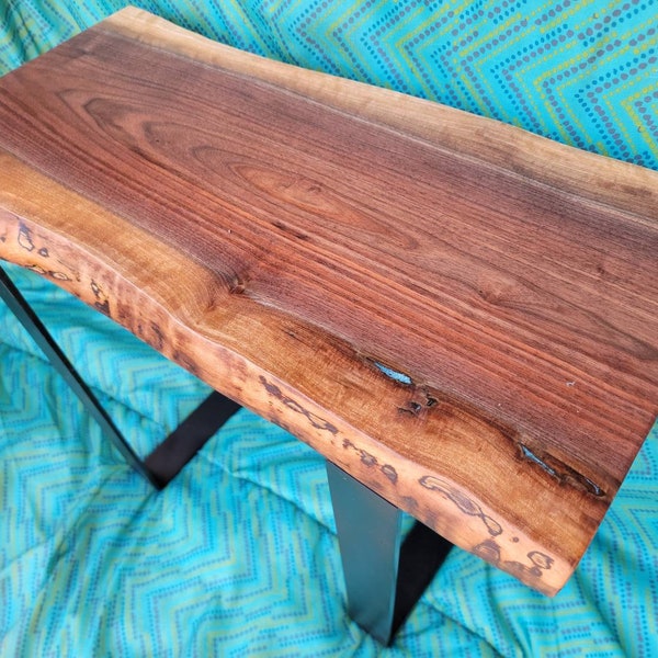 Live Edge Side Table Etsy