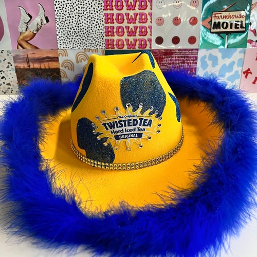 Twisted Tea Alcohol Party Cowboy Hat perfect for Bachelorette Etsy