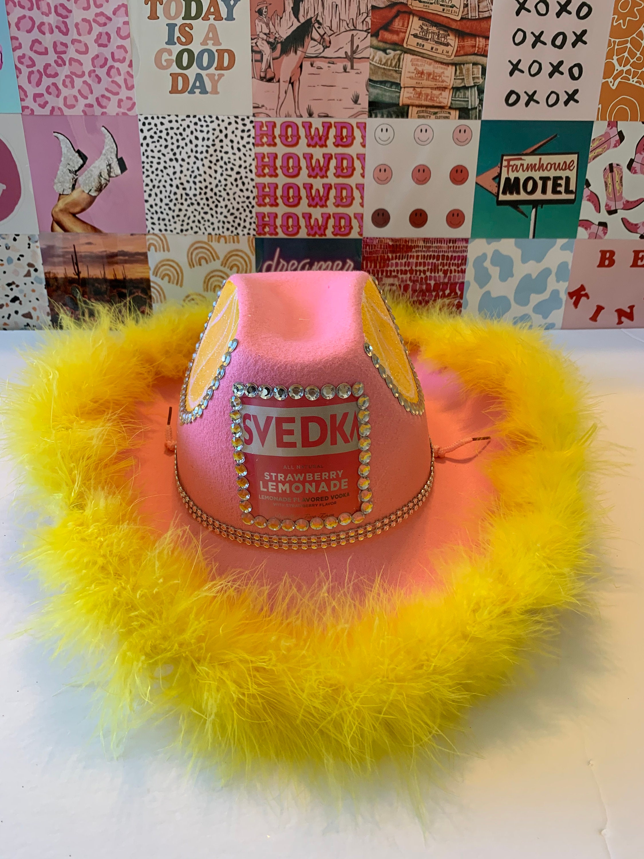 Svedka Strawberry Lemonade Vodka Alcohol Party Cowboy Hat Etsy