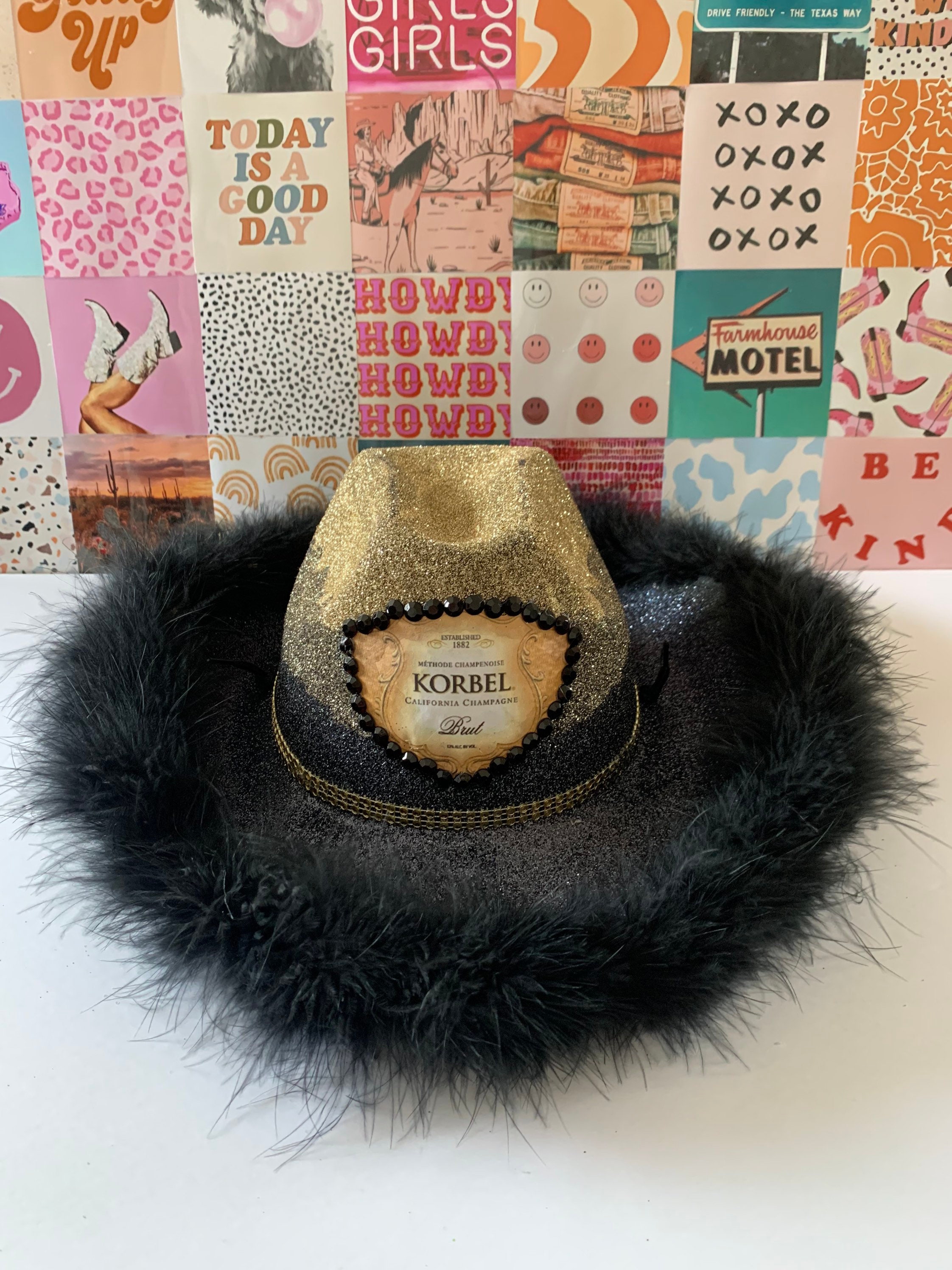 Korbel Champagne Custom Alcohol Party Cowboy Hat Etsy