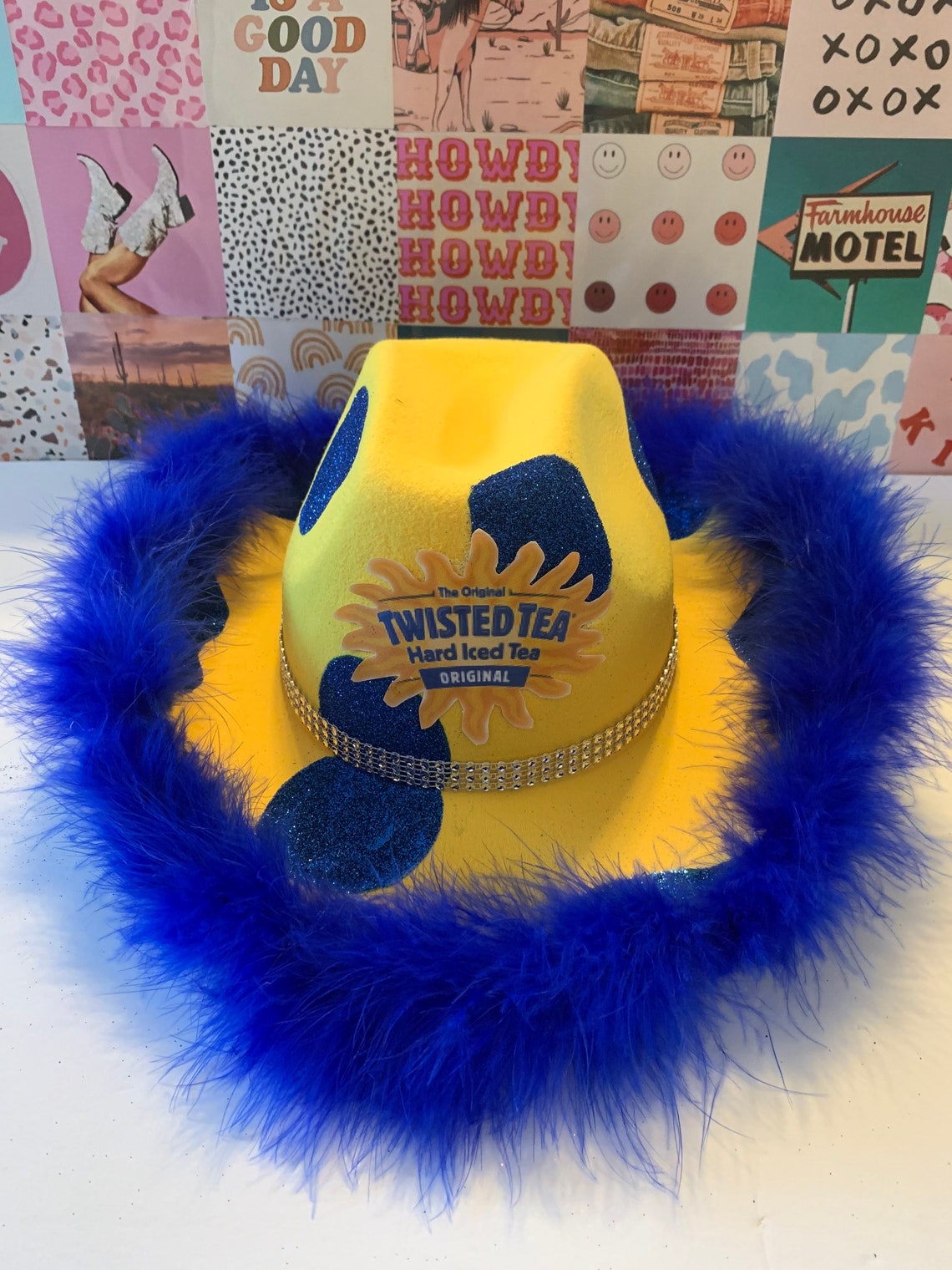 Twisted Tea Alcohol Party Cowboy Hat Perfect for bachelorette Etsy
