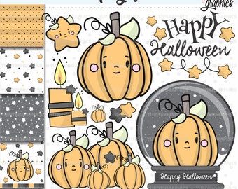 Halloween Clipart, Pumpkin Clipart, Halloween Graphics, COMMERCIAL USE, Pumpkin Graphics, Halloween Party, Halloween Clip Art, Pumpkin