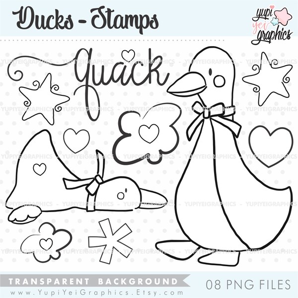 Duck Stamps, Ducks, Duck Graphics, Ducky Stamps, COMMERCIAL USE, Animal Stamps, Duckie Stamps, Baby Shower, Baby Born, Nursery Stamps, Ducky