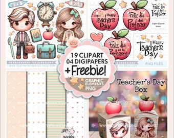 Teacher Clipart, Teacher's Day Clipart, Teacher Girl, Teacher Boy, School Clipart, Back to School, School PNG, Teachers PNG, Teacher