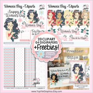 Girl Power clipart, meisje clipart, vrouwendag clipart, Afro-Amerikaanse clipart, feministische clipart, meisje illustraties, Happy Women's Day, meisjes