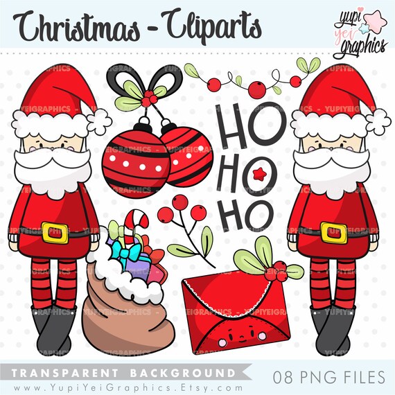 Weihnachtsmann Clipart Weihnachten Clipart Kommerzielle Use Etsy De