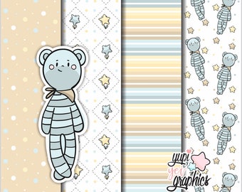 Baby Digital Paper, Baby Boy Digital Paper, COMMERCIAL USE, Baby Boy, New Born, Welcome Baby, Baby Pattern, Nursery Decor, Baby Decor