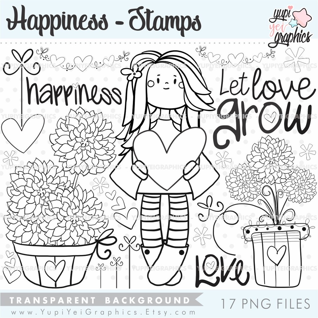 Love Digital Stamps, Love Stamps, COMMERCIAL USE, Valentine's Day