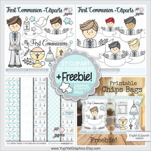 Erstkommunion Clipart, Erstkommunion Junge, Erstkommunion Grafiken, KOMMERZIELLE NUTZUNG, Junge Clipart, Religiöse Illustrationen, Religion