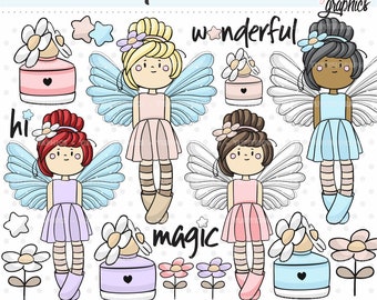 Fairies Clipart, Fairy Clipart, COMMERCIAL USE, Fairy Tale Clipart, Fairies Clip Art, Fairy Clip Art, Spring Clipart, Spring Fairy Clipart