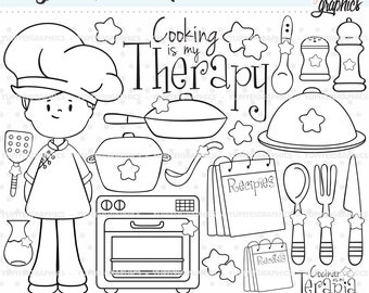 Chef Stamps, Chef Boy Stamps, COMMERCIAL USE, Kitchen Stamps, Boy Chef Stamps, Cook Stamps, Cooking Stamps, Chef Clip Art, Boy Stamps, Boy