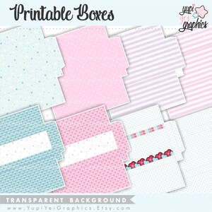 Treat Boxes, Printable Boxes, Boxes PNG, Party Favors, Printable Treat Boxes, Party Boxes, Digital Boxes, Candy Box, Valentine's Day, Boxes zdjęcie 6