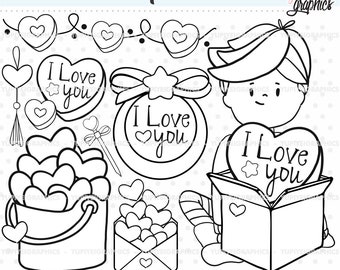 Love Digital Stamps, Love Stamps, Valentine's Day Stamps, COMMERCIAL USE, Valentine's Day, Valentines Day Stamps, Love Coloring Pages, Love