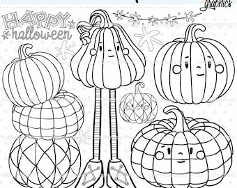 Halloween Digital Stamps, Halloween Stamps, Pumpkin Stamps, COMMERCIAL USE, Halloween Clipart, Pumpkin Images, Pumpkin Digital Stamps, Stamp