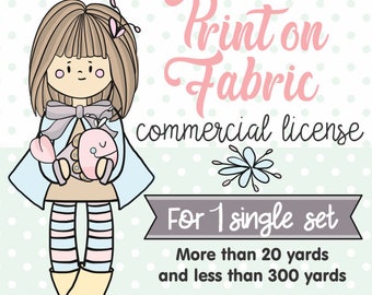 Commercial License for Use on Fabric, Commercial License for One Single Set, Commercial License, One Single Set, Fabric License, Licenses