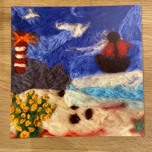 Postkarte nach Waldorf Karte gefilztes Motiv