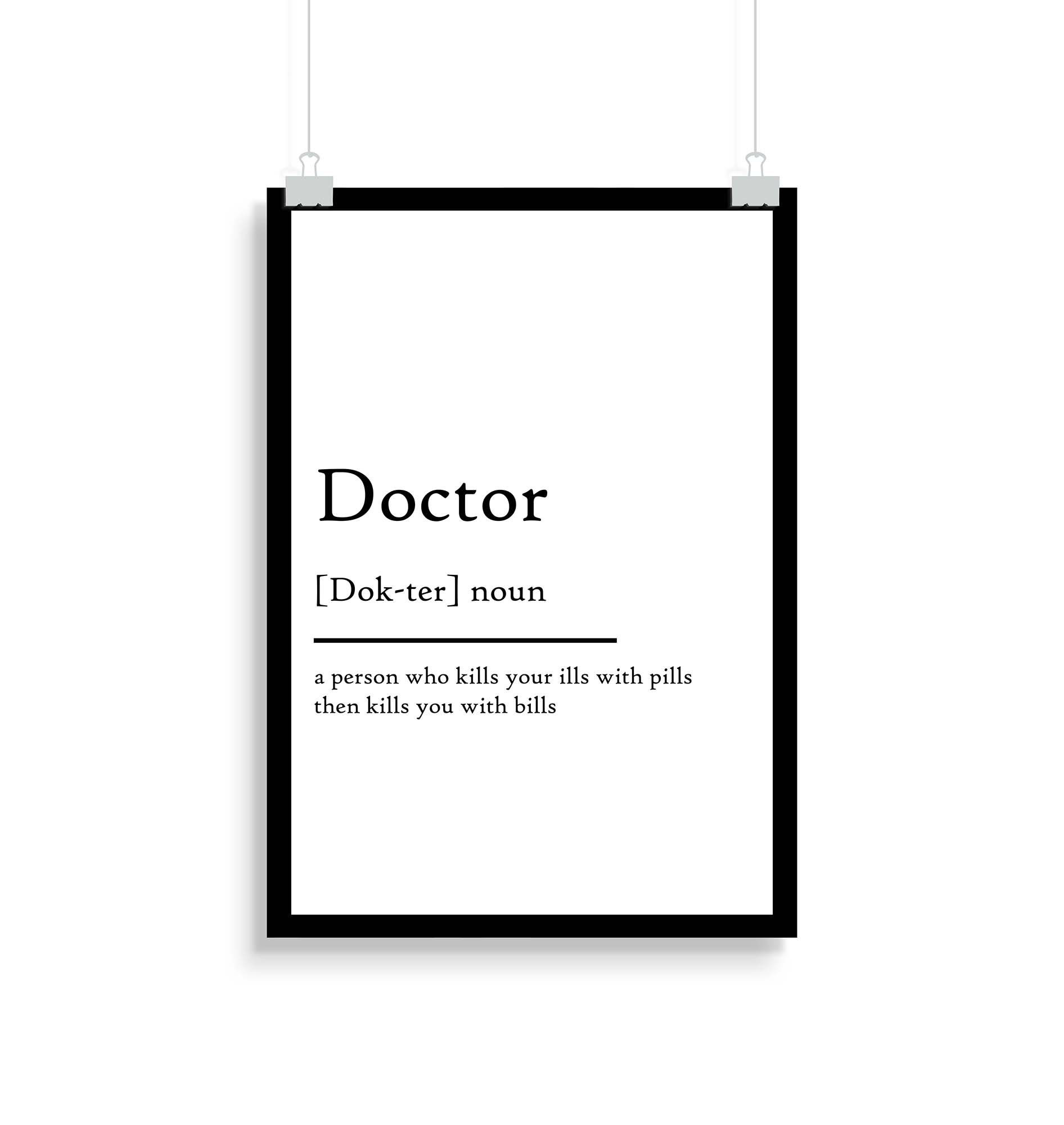 Doctor Definition Print Doctor Definition Poster Etsy UK